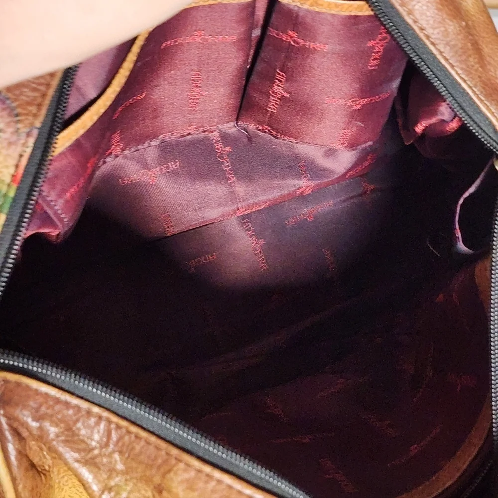 Anuschka Multicolor Artistic Leather Satchel